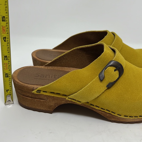Sanita Wood Clog Shoe Yellow Women's Size 36 US 6 NWOT - Picture 6 of 6